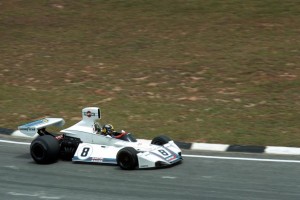 José Carlos Pace vencendo o Grande Prêmio do Brasil de 1975 com Brabham BT44B